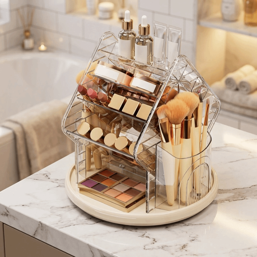 منظم مستحضرات تجميل دوار متعدد - مراجعة Luxury Skin Care وسعره